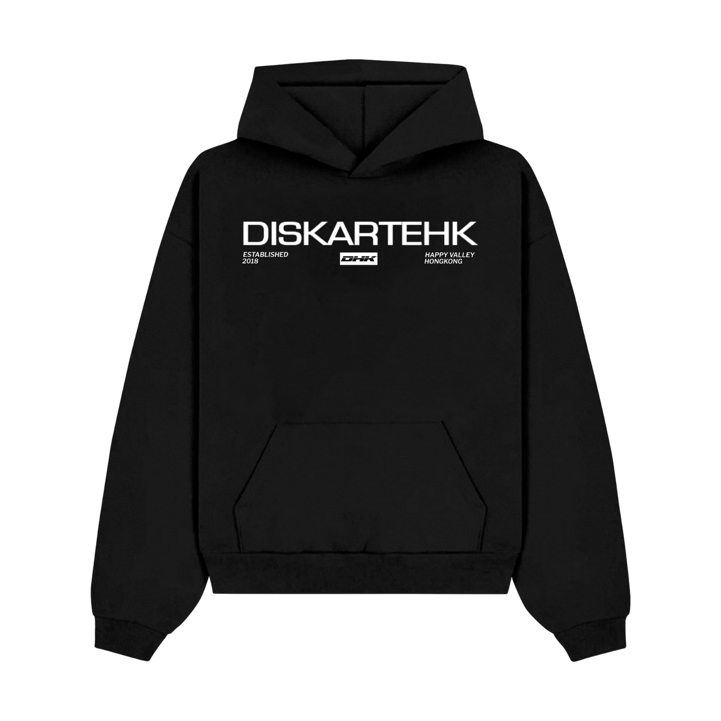 Diskartehk Spell Out Hoodie - Black