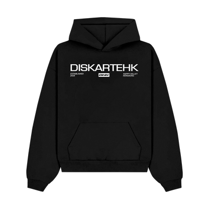 Diskartehk Spell Out Hoodie - Black