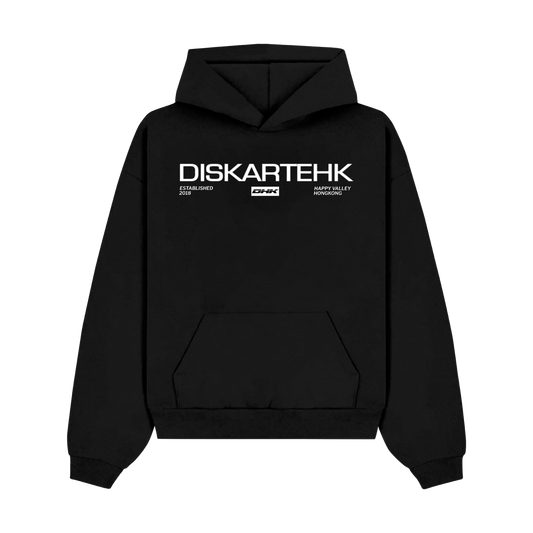 Diskartehk Spell Out Hoodie - Black