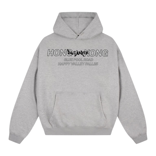Diskarte Graffiti Hong Kong Street Hoodie - Gray