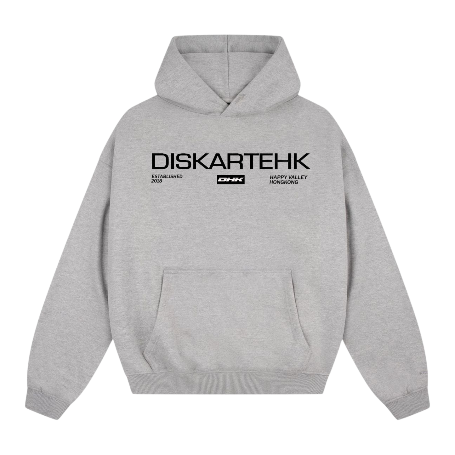 Diskartehk Spell Out Hoodie - Gray