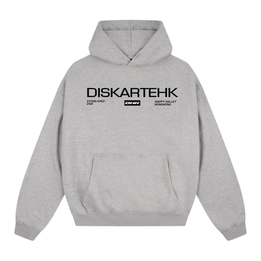 Diskartehk Spell Out Hoodie - Gray