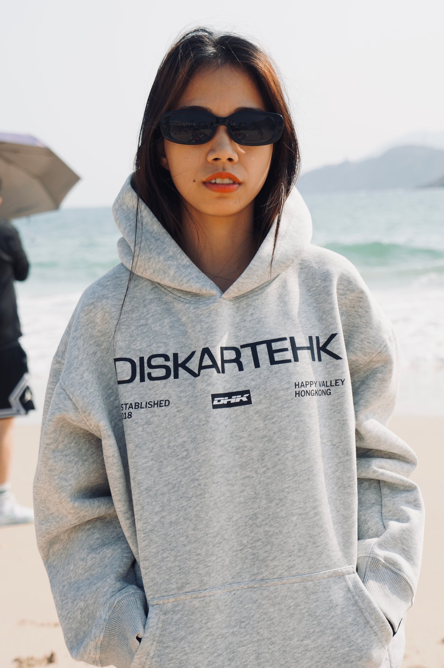 Diskartehk Spell Out Hoodie - Gray
